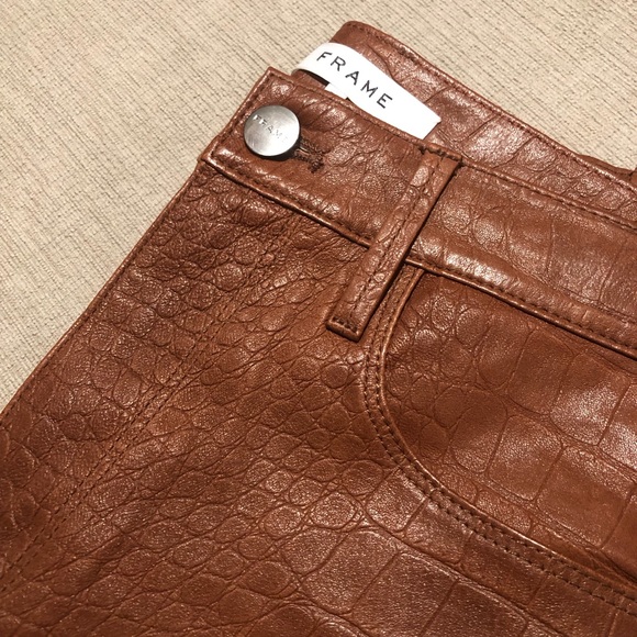 NWOT Frame Le Sylvie Leather pants sz 27 - Picture 10 of 12